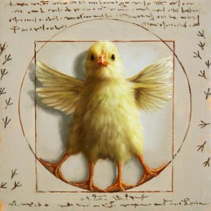 Affiche – Lucia Heffernan – Vitruvian chick – 30x30cm