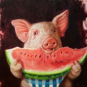 Affiche – Lucia Heffernan – Pig Out – 30x30cm