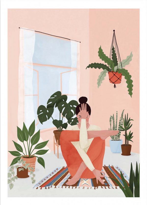 Affiche – Maja Tomljanic – Yoga and plants – 30x40cm