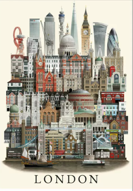 Affiche – Martin Schwartz – Londres – 29.7x42cm