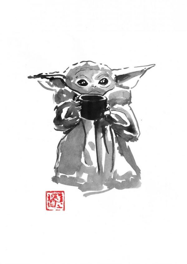 Affiche – Pechane Sumie – Baby Yoda – 30x40cm