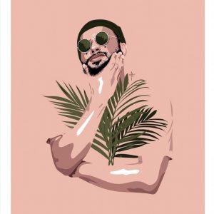 Affiche – Ana Ariane – Coeur de palmier – 30x40cm