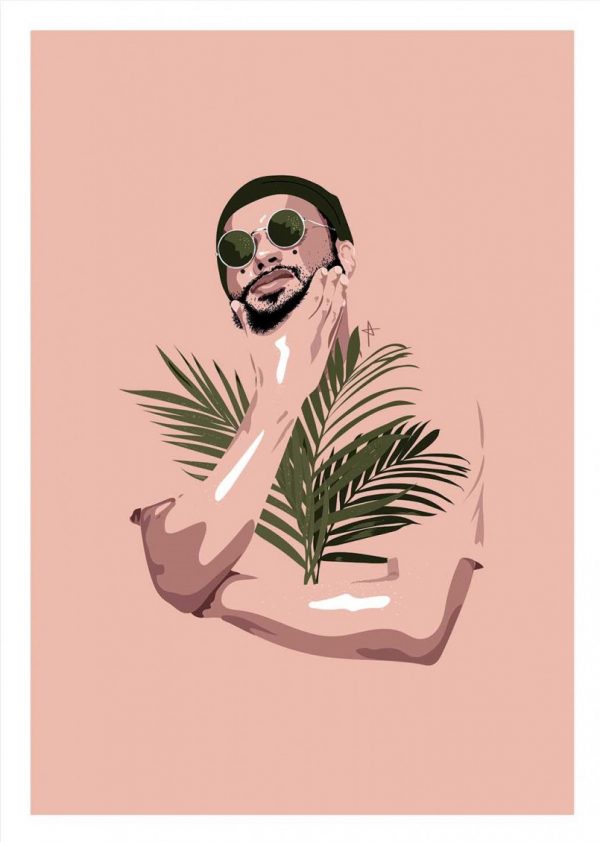 Affiche – Ana Ariane – Coeur de palmier – 30x40cm