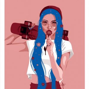 Affiche – Ana Ariane – Kiss my flower – 30x40cm