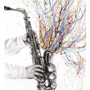Affiche – Ashvin Harrison – The Jazz Saxophone – 30x40cm