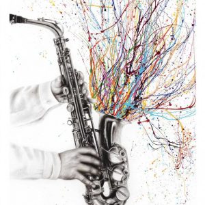 Affiche – Ashvin Harrison – The Jazz Saxophone – 30x40cm