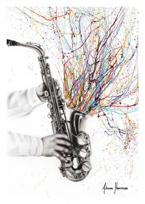 Affiche – Ashvin Harrison – The Jazz Saxophone – 30x40cm