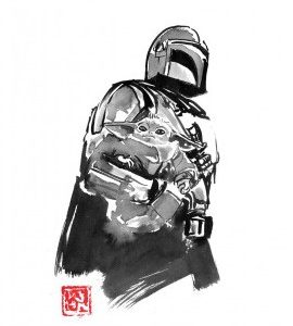 Affiche – Pechane Sumie – The Mandalorian Version 3 – 30x40cm ou 50x70cm