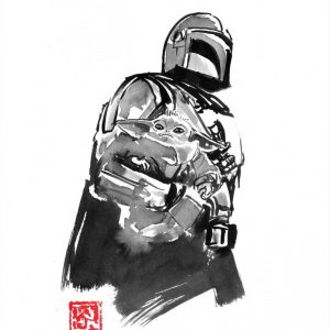 Affiche – Pechane Sumie – The Mandalorian Version 3 – 30x40cm ou 50x70cm