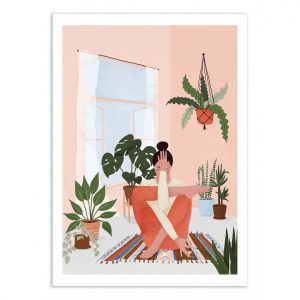 Affiche – Maja Tomljanovic – Yoga and plants – 30x40cm