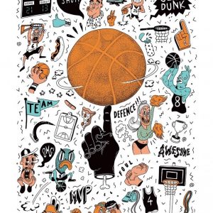 Affiche – Sarah Matuszewski – Basketball – 30x40cm ou 50x70cm