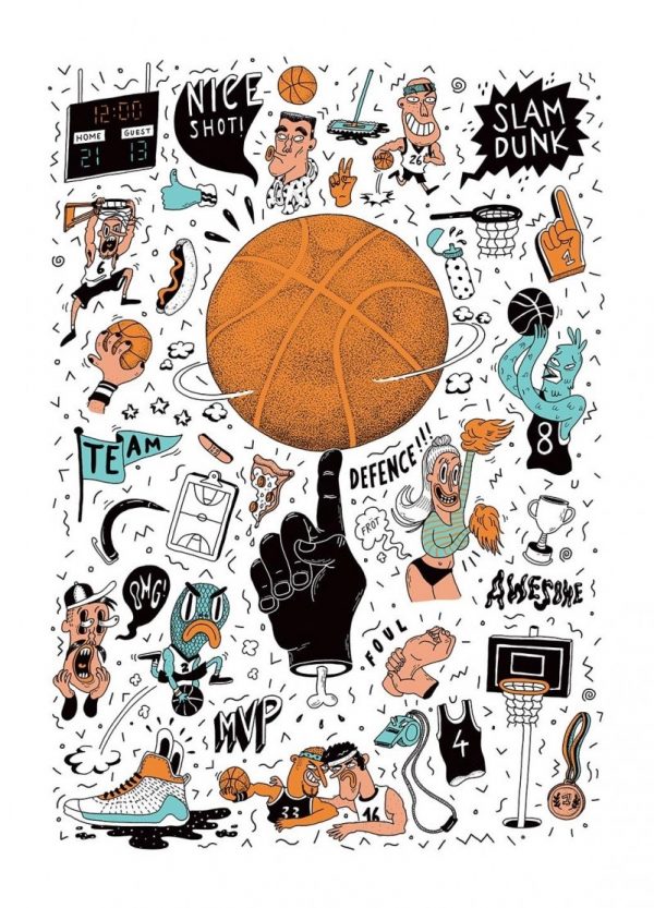 Affiche – Sarah Matuszewski – Basketball – 30x40cm ou 50x70cm