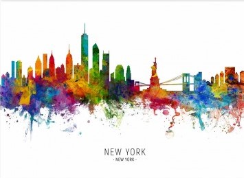 Affiche – Michael Tompsett – New York Skyline – 30x40cm