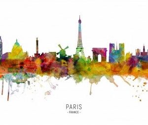 Affiche – Michael Tompsett – Paris France Skyline – 30x40cm
