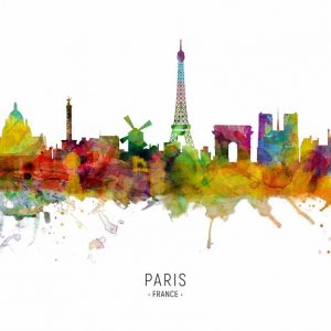 Affiche – Michael Tompsett – Paris France Skyline – 30x40cm