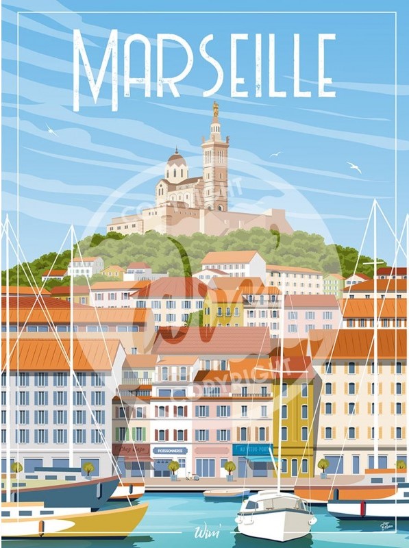 Affiche - Wim - Marseille - 30x40cm • Jean Cadres