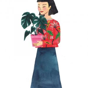 Affiche – Ploypisut – Plants Lady – 30x40cm