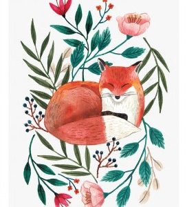 Affiche – Ploypisut – Sleepy fox – 30x40cm