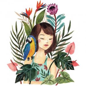 Affiche – Ploypisut – Tropical Girl – 30x40cm