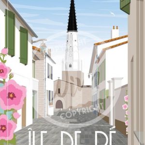 Affiche – Wim – Ile de Ré (Ars en Ré) – 30x40cm