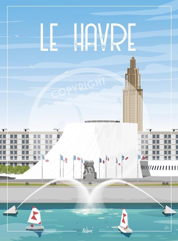 Affiche – Wim – Le Havre – 30x40cm