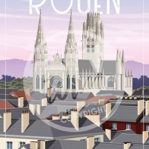 Affiche – Wim – Rouen Cathédrale – 30x40cm