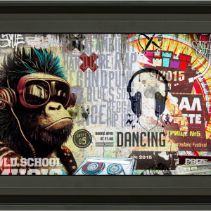 Image encadrée – Rubix – Monkey Music Punk – 30x45cm