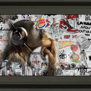 Image encadrée – Rubix – Monkey Music 2022 – 30x45cm