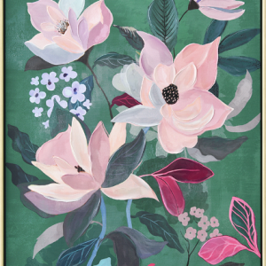 Toile encadrée – Fleurs pastels 2 – 60x80cm