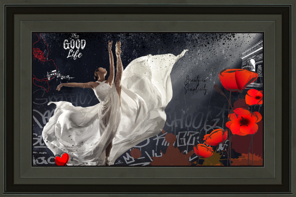 Image encadrée – Rubix – Poppy Dance – 30x45cm