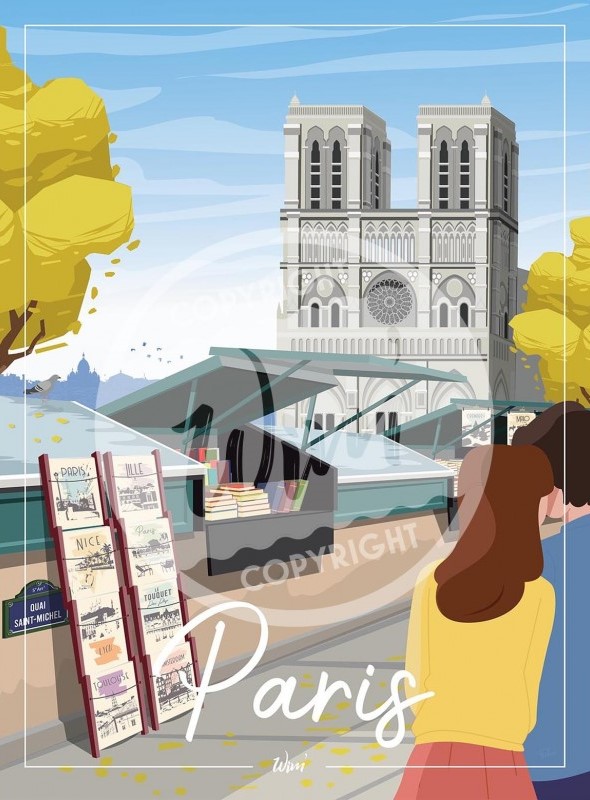 Affiche – Wim – Paris Notre Dame – 30x40cm
