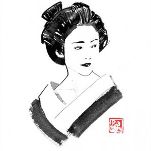 Affiche – Pechane Sumie – Watching Geisha – 30x40cm