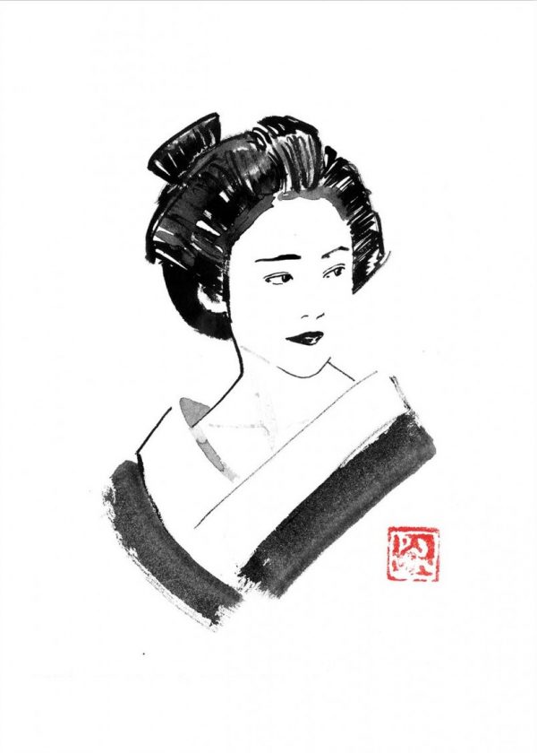 Affiche – Pechane Sumie – Watching Geisha – 30x40cm