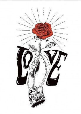 Affiche – Sarah Matuszewski – Hand with a rose – 30x40cm