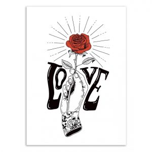 Affiche – Sarah Matuszewski – Hand with a rose – 30x40cm