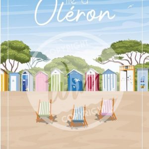 Affiche – Wim – Ile d’Oléron (Détente sur l’île) – 30x40cm