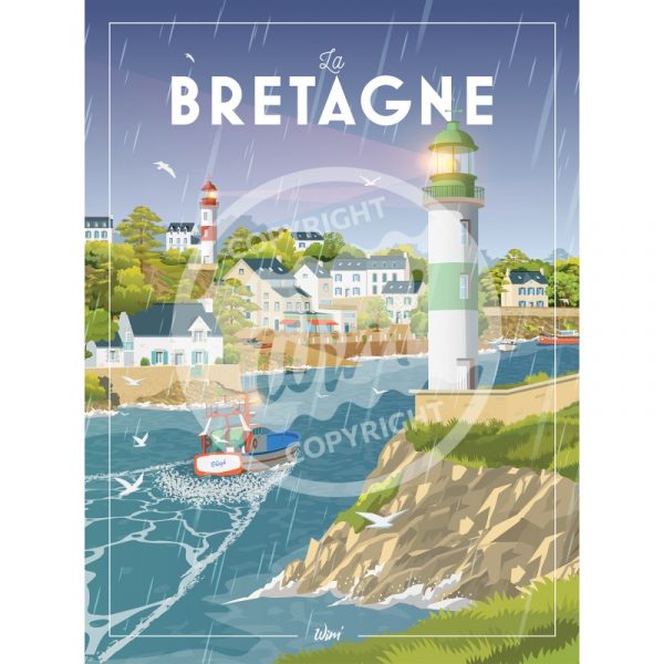 Affiche – Wim – Bretagne – 30x40cm