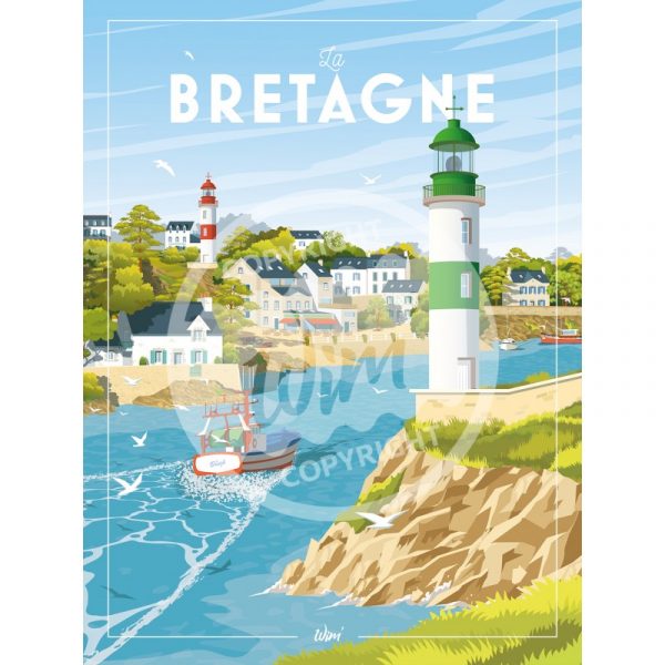 Affiche – Wim – Bretagne – 30x40cm