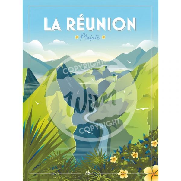 Affiche – Wim – La Réunion – 30x40cm