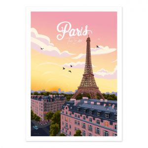 Affiche – Benoit Collet – Paris Tour Eiffel – 30x40cm