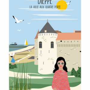 Affiche – Vue sur le Port – Dieppe (laville aux 4 ports) – 30x40cm