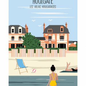 Affiche – Vue sur le port – Houlgate (les villas Houlgataises) – 30x40cm