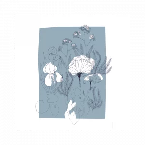 Affiche – Mr & Mrs Clynk – Iris bleu – 30x40cm