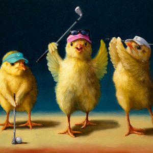 Affiche – Lucia Heffernan – Yoga chicks golf chicks – 30x40cm