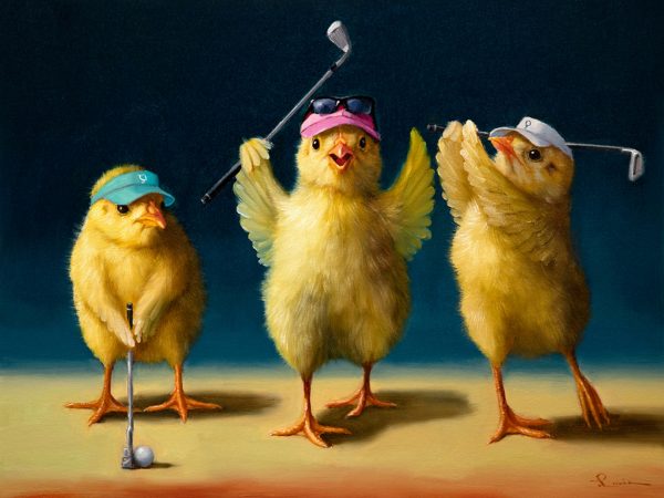 Affiche – Lucia Heffernan – Yoga chicks golf chicks – 30x40cm