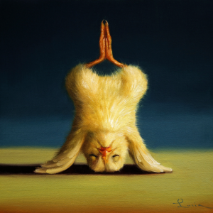 Affiche – Lucia Heffernan – Yoga Chick Lotus Headstand – 30x30cm