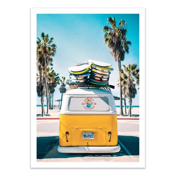 Affiche – Gal Design – Van life in yellow – 30x40cm