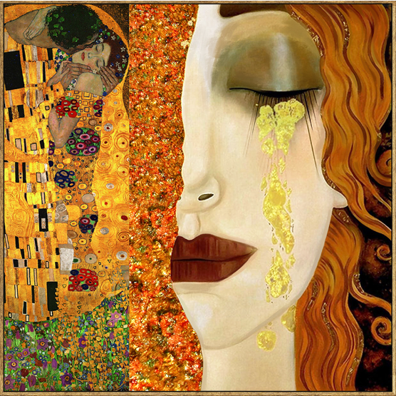 Toile – Femme Klimt – 80x80cm