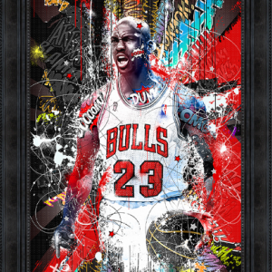 Image encadrée – Sylvain Binet – Bulls Team – 50x70cm