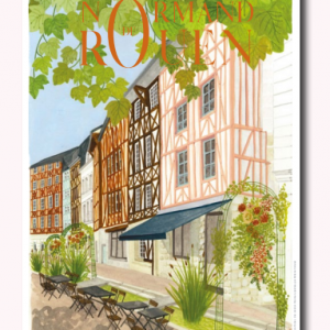 Affiche – Mélanie Voituriez – Rouen, Rue Eau de Robec – 30x40cm